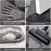 Inyahome Indoor Décor Area Rug for Kitchen Floor Bathroom Rugs Moroccan Vintage Soft and Absorbent Microfiber Bath Mat Non-Slip