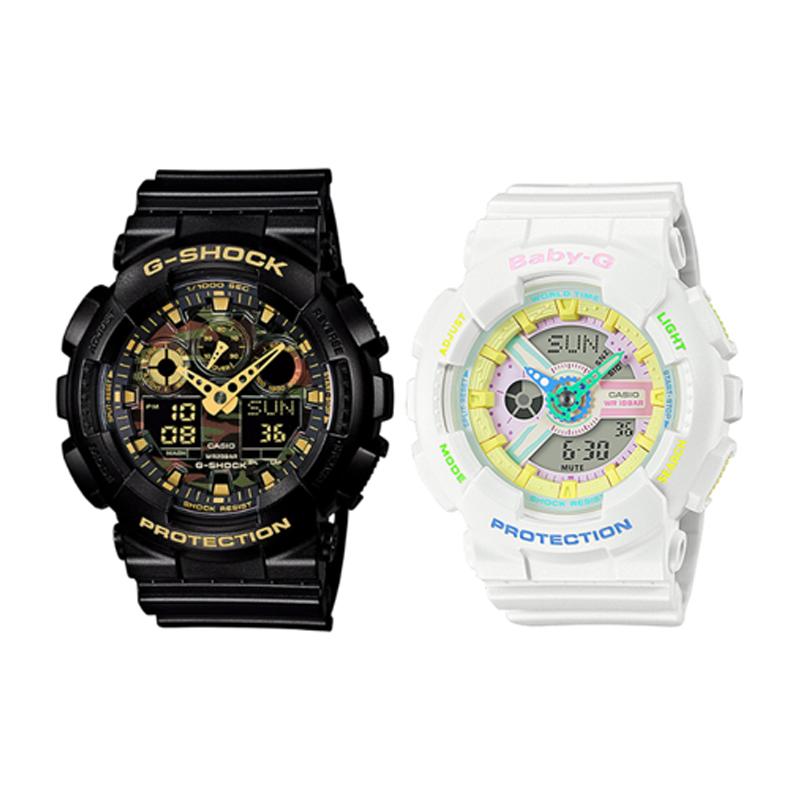 

Casio watch series-GABA 200 meters waterproof and shockproof movement electronic movement resin strap Japanese and Korean GA-100CF-1A9BA-110TM-7A белый