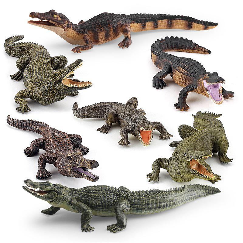 Crocodile Model Set: Small Static Display Reptile Toys