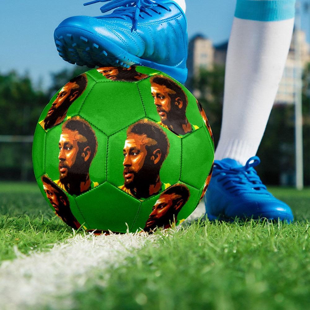 1PC Neymar Global Sensation Size 5 Soccer Ball PrahaIndoor Soccer Ball Colorful All Ages Machine Stitched PVC Competition Ready Durable High-Bounce
