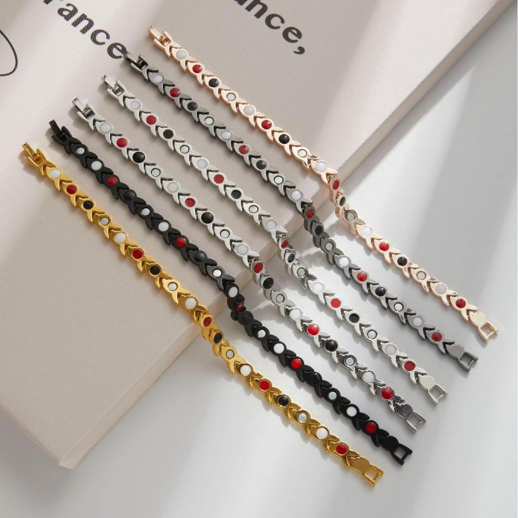 Nastavitelný magnetický náramek s kamínky: Trendy, Barevný, Odnímatelný Módní Doplněk.