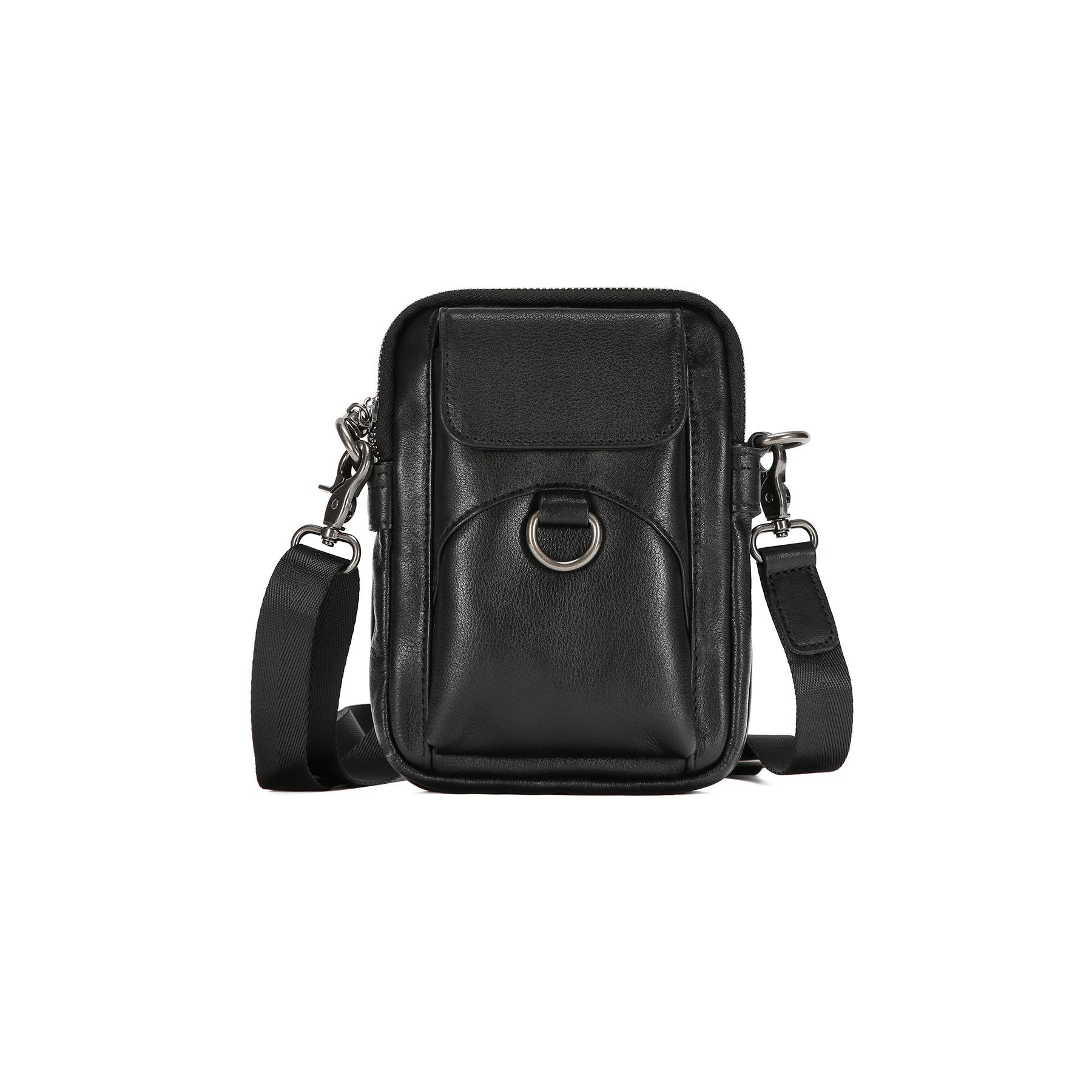 

Leather Shoulder Bag Outdoor Casual Multi-Functional Fanny Pack Mobile Phone Bag Classic Men S Bag Crossbody Bag