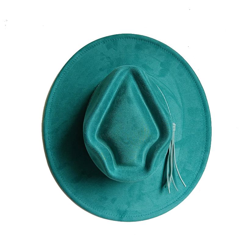 Dark blue Suede Hat LOVE Fashion 2026 New Autumn/Winter Collection Unisex Felt Fedora Hat Classic Church Hat Women's Sun Hat