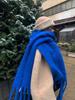 Sciarpa invernale Donna Lusso Autunno Inverno Sciarpa di cashmere Scialle caldo addensato Nappe classiche Sciarpa soffice Scialle morbido di colore solido