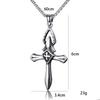 European and American Trendy Men's Simple Necklace Titanium Steel Alloy Military Brand Cross