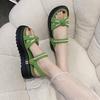Fashion Beach Platform Pearl Outdoor Sandals for Women Roman Style Daily Wholesale Low Price Summer 2025 Comfortable Luxury Woman Shoes