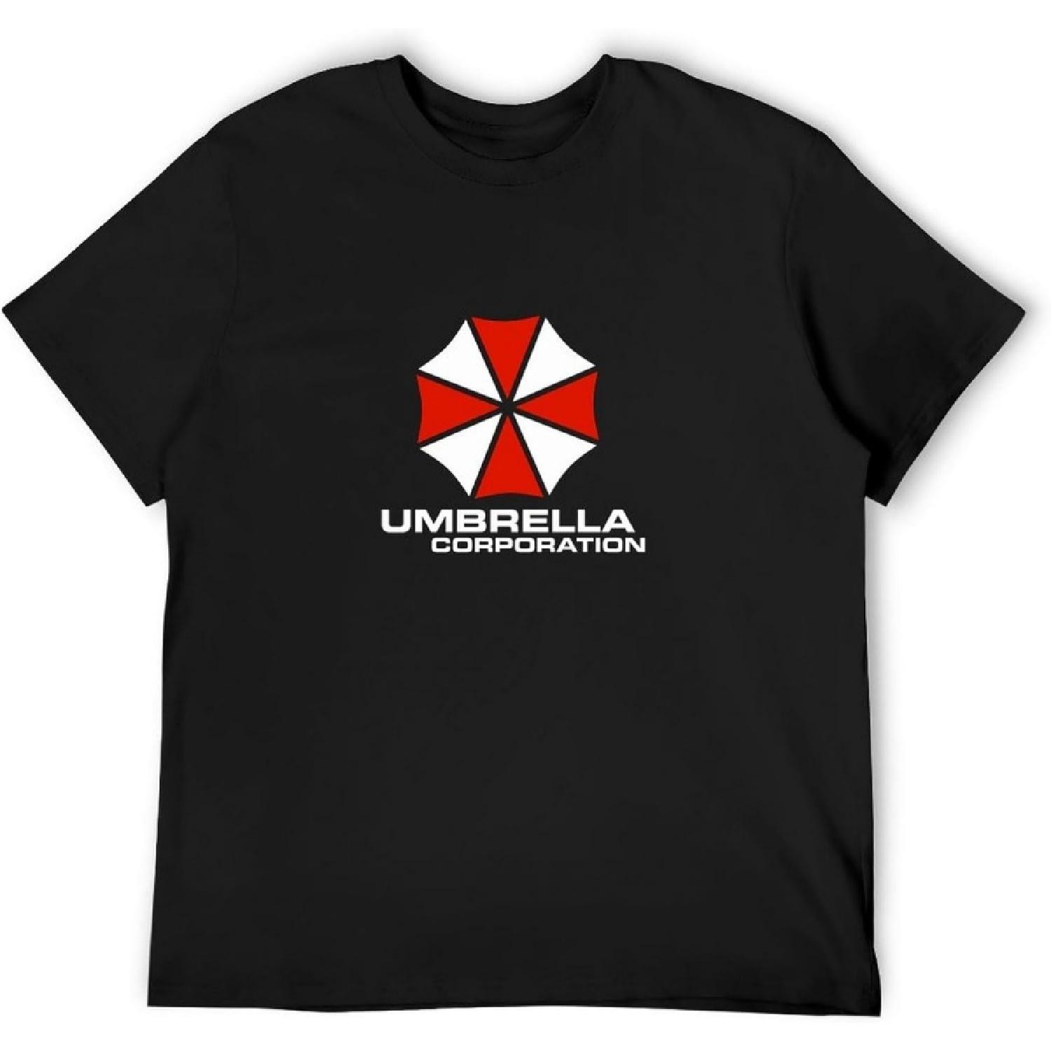 WUWEICHEN Umbrella Corporation Резидент Мужская Мужской Злое Подарок Винтажная Футболка Черная S