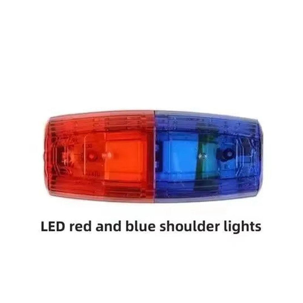 Red Blue LED Shoulder Warning Light Waterproof Small Clip-on Warning Light Rechargeable Signal Lights