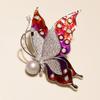 Bo Xin Yun High-end Enamel Pearl Butterfly Brooch for Qipao and Outerwear