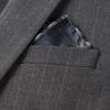 2025 Men's Grey Stripe Slim Fit Embroidered Three-Piece Suit - Korean Style Wedding Best Man Formal Wear