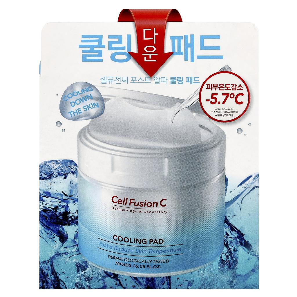 Cell Fusion C Cooling Pad, 70 Sheets, 180ml (6.08 Fl Oz)