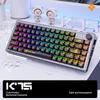 Transparent Mechanical Keyboard Customized Wired RGB Hot Pluggable Glass Axis Gaming Esports Keyboard High Penetration Key Cap