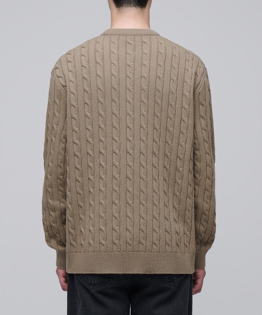 Musinsa Standard Cable Crew Neck Knit [Beige]