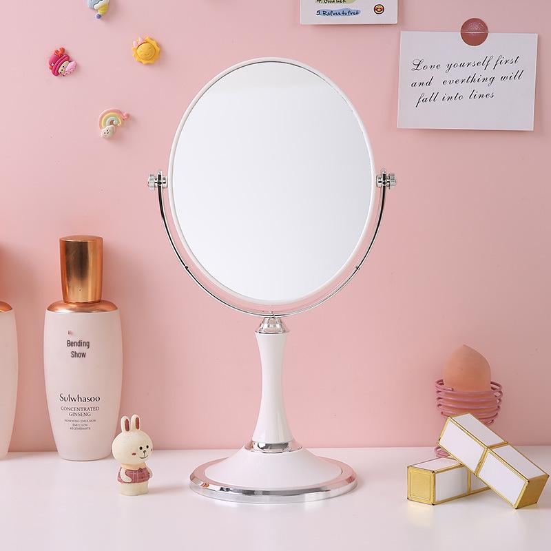 Double-Sided Magnifying Vanity Mirror with Storage for Makeup and Dressing Table