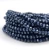 Crystal Beads 2 3 4 6 8mm Rondelle Loose Spacer Blue Glass Beads for Jewelry Making Bracelets Supplies Necklace DIY Accessories