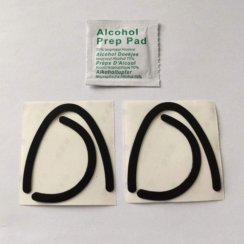 2 Sätze Mausfüße Maus-Skates Für Logitech MX Vertical/MX Lift Vertikale Maus Schwarz Mausgleiter Gebogene Kante