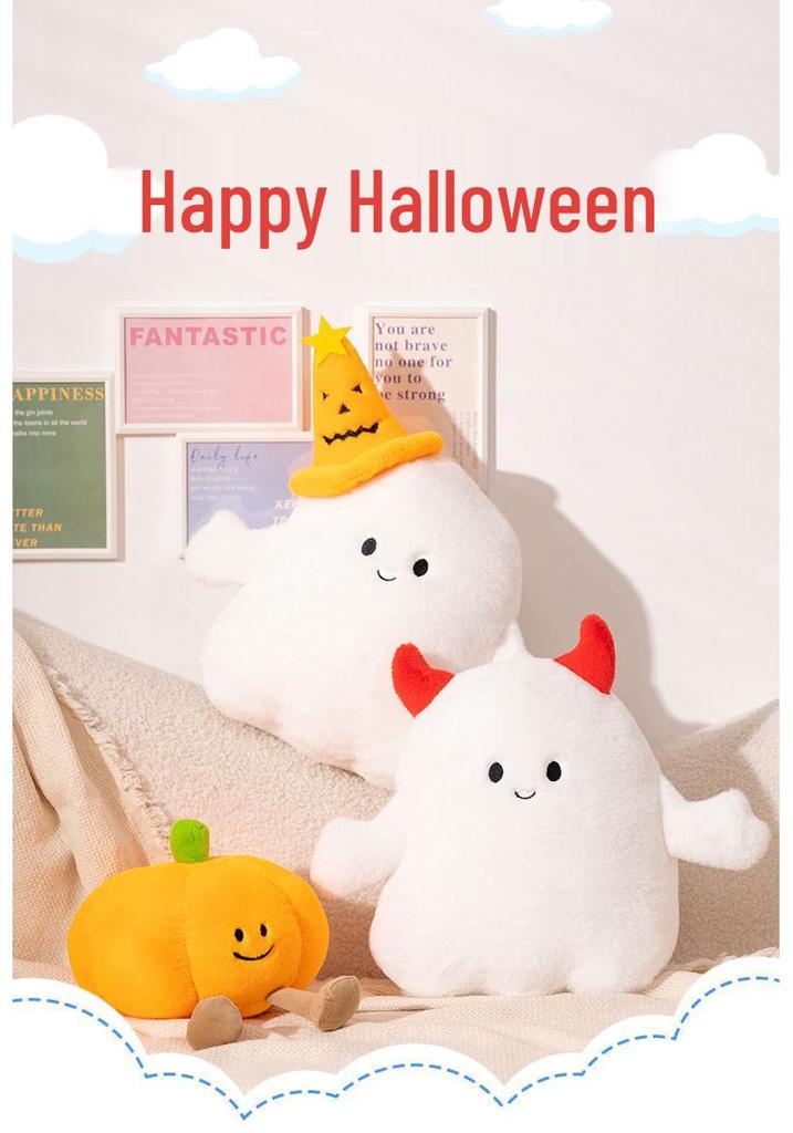 Halloween Pumpkin Plush Toy - Cute Devil Ghost Doll for Kids