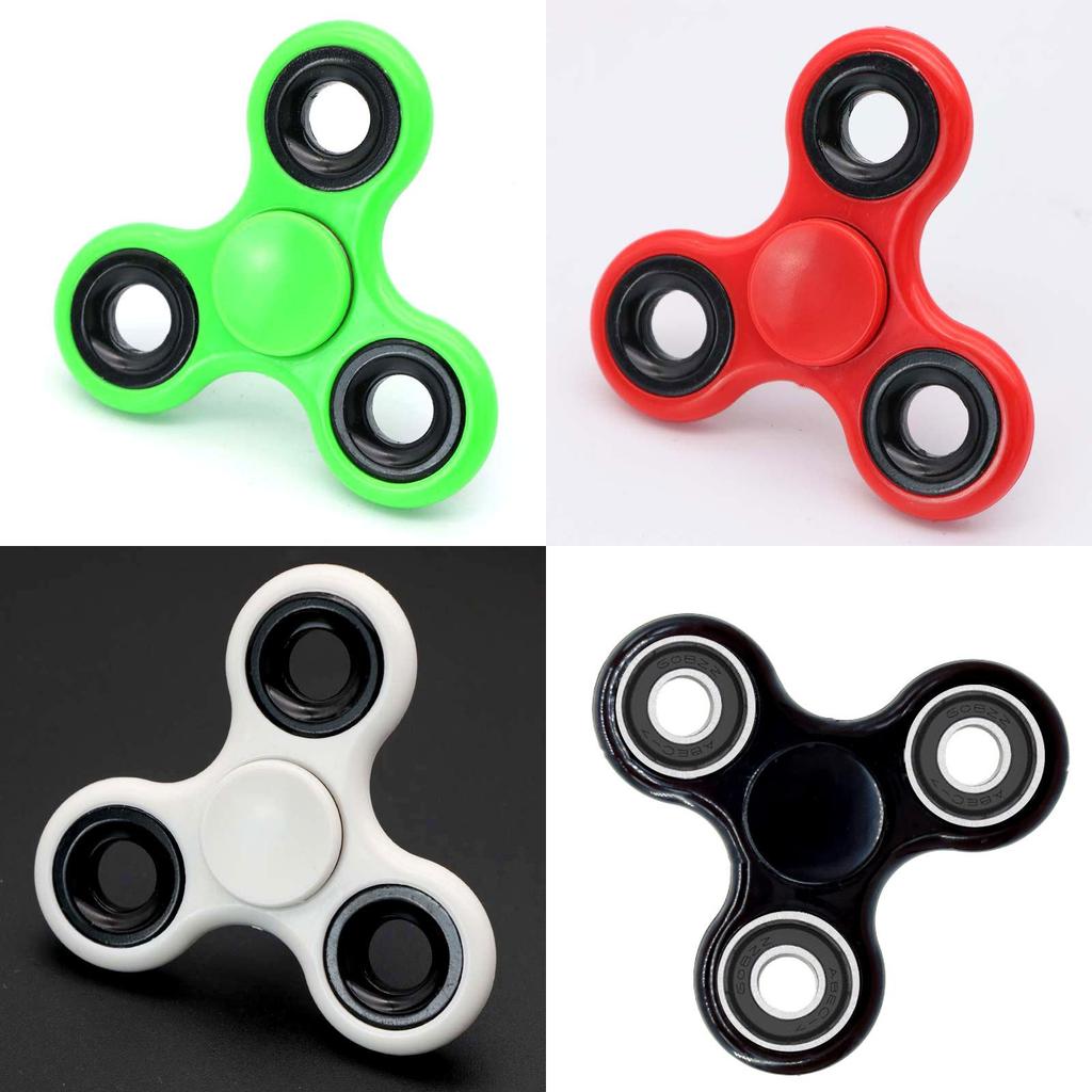 Tri Fidget Hand Spinner Triangle Brass Metal Colorful Finger Toy For Focus And Stress Relief