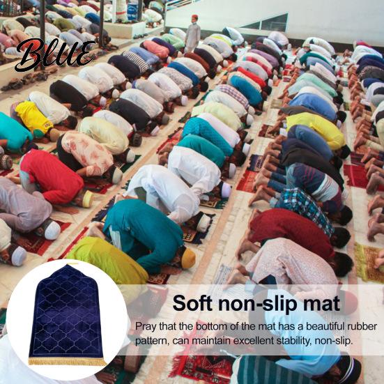 Strapazierfähige Bodenmatte für Kinder Rutschfeste Unterseite Teppich Verdickt Islamisches Gebet Elegantes Design Herren Damen