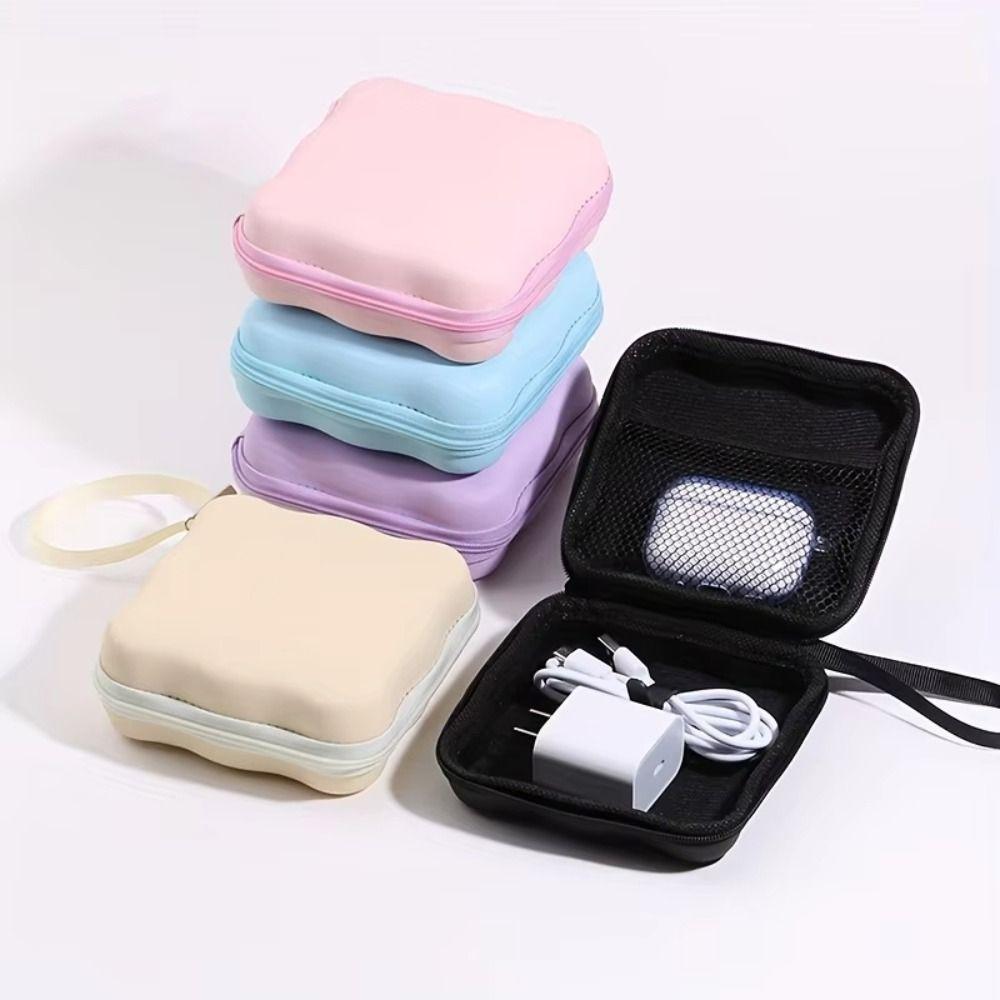 Portable Cable Organizer Zipper Closure Charger Protector Cute Cord Storage Bag USB