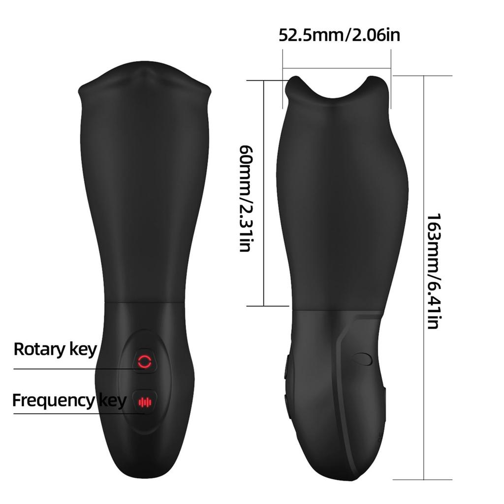 Male Penis Vibrator Vibration & Rotating 360° Wrapped Penis Trainer Glans Stimulator Male Vibrator Stroker Male Sex Toys for Men