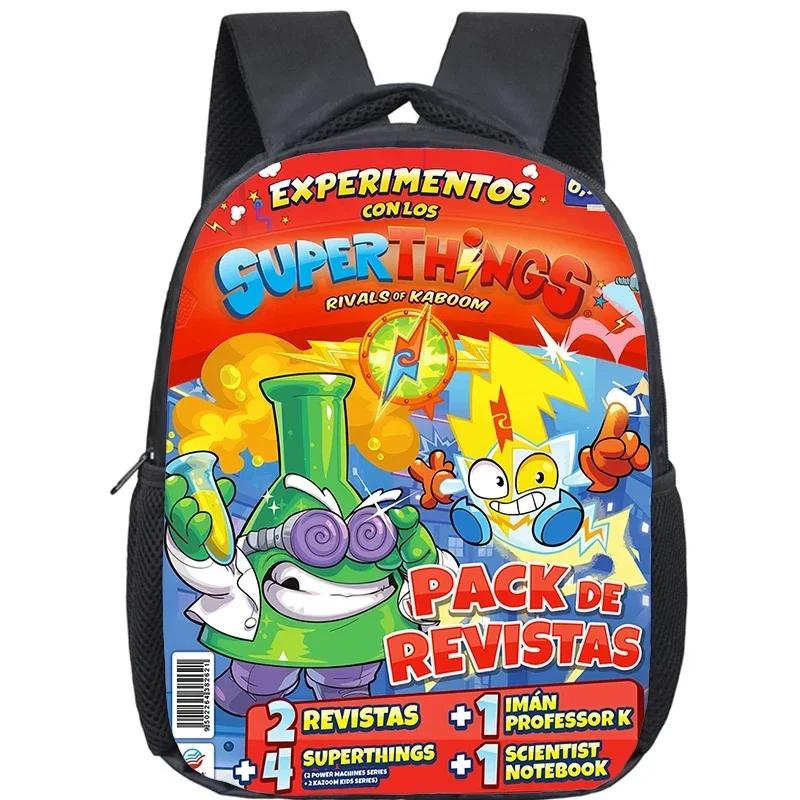 SuperThings Kindergarten Bags Funny Cartoon Backpack Waterproof Kids Bookbag SUPERTHINGS School Bag for Boys Girls Mochila