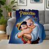 1pc, Pinocchio & Grandpa Blanket Soft and Cozy Cartoon Character Throw, Gift Idea for Friends, Living Room, Travel, Camping