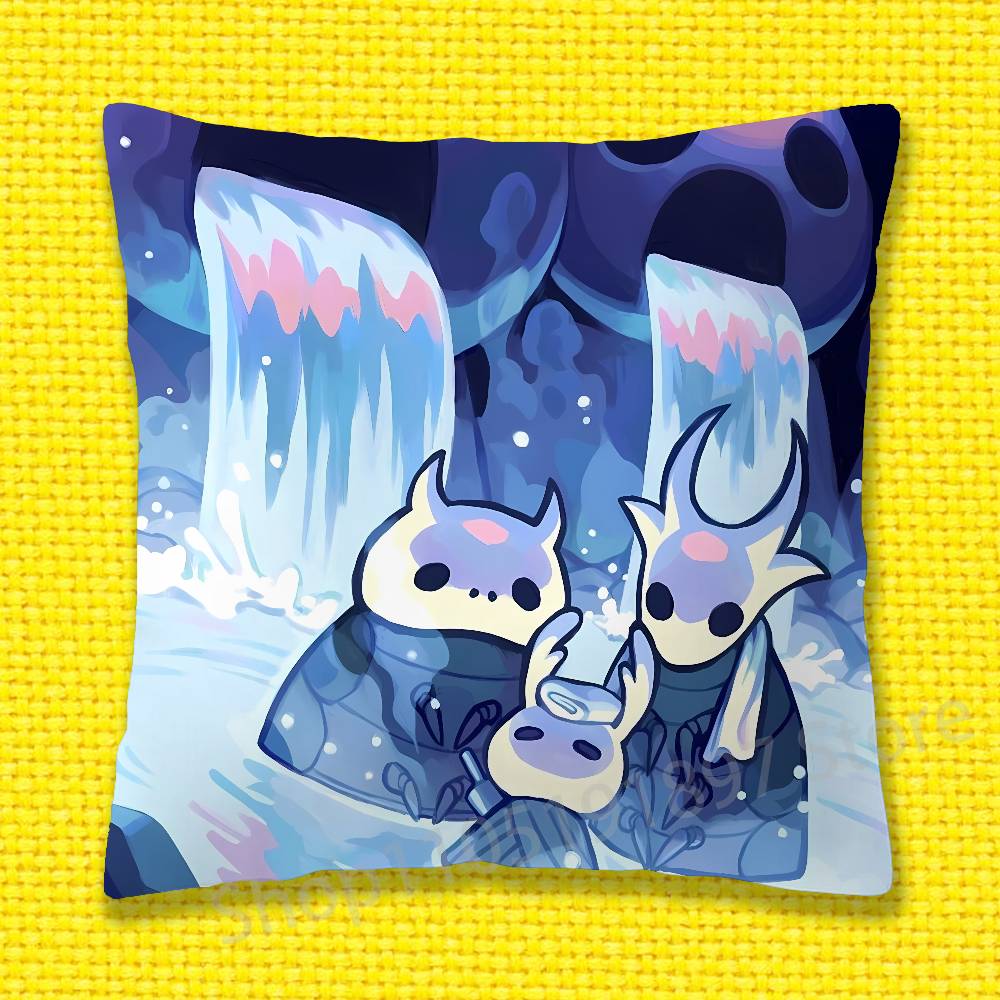 H-Hollow K-Knight Silksong Kissenbezug Für 30x30cm 40x40cm 45x45cm 50x50cm 55x55cm Quadratischer Sofakissenbezug Hülle