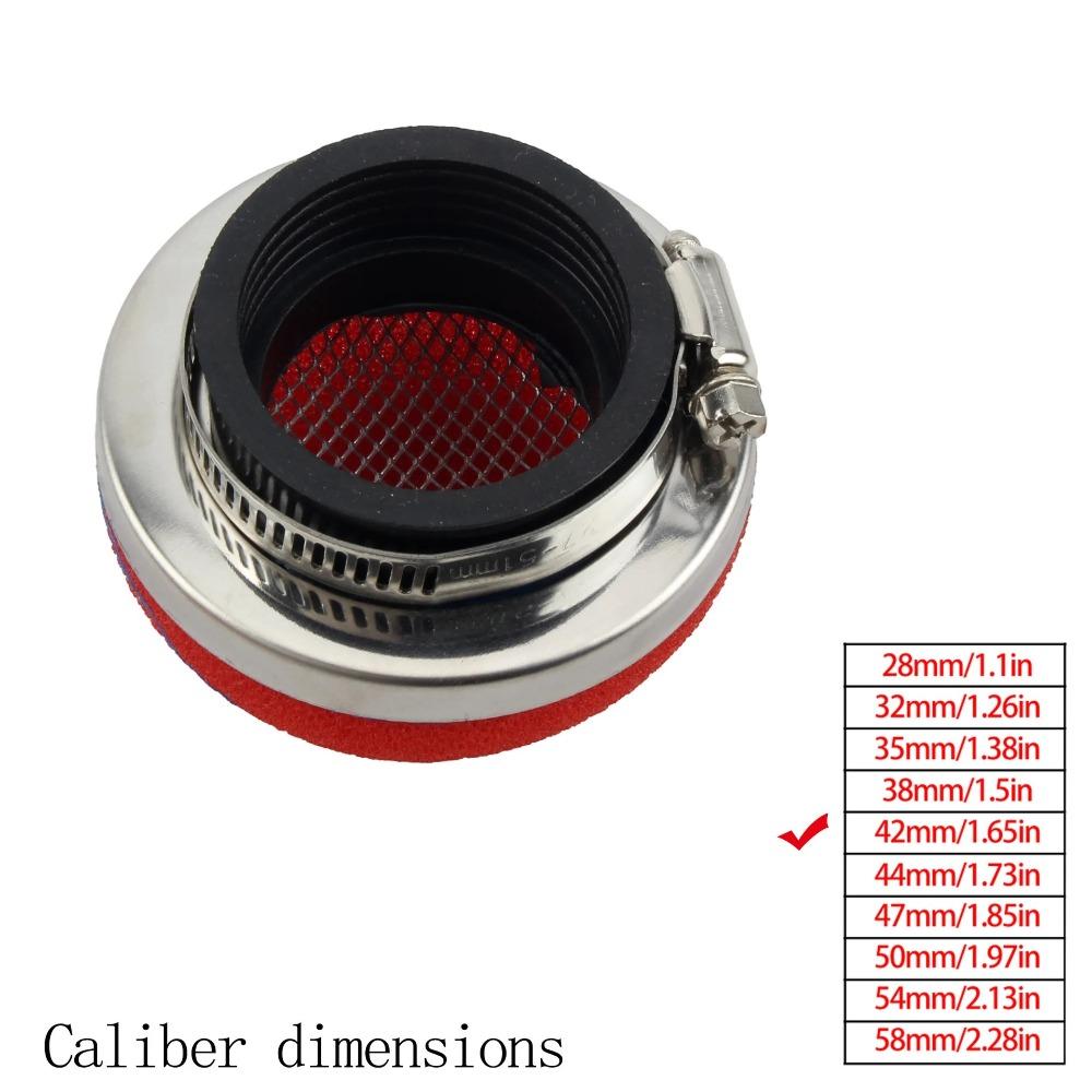 Sponge Material Sponge Filter Red Color Air Cleaner High Flow Intake Pipe Scooter Refit