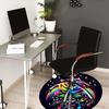 1pc Office Carpet Chair Mats Rainbow Rose with Crown and Music Notes Perfect for Decorating Office Chairs, Living Rooms, Or Bedrooms