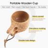 200ml Nordic Style Handmade Wooden Cup Portable Travel Coffee Cup Camping Hiking Survival Tea Cup
