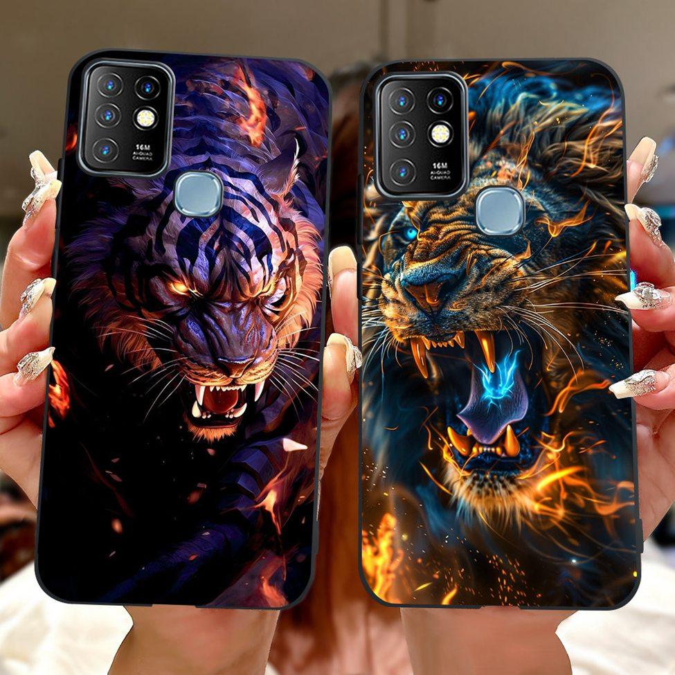 For Infinix Hot 10 Case Silicone Cute Cat Fashion Flowers Luxury Painted Back Cover For Inifnix Hot 10 Phone Case X682B X682C