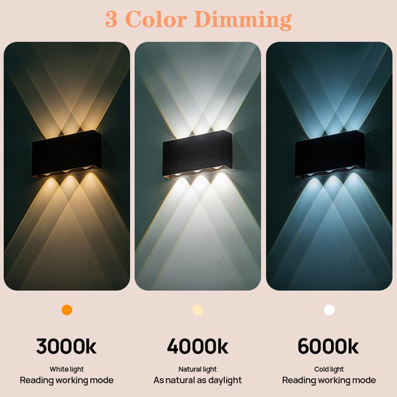 Charging Wall Lamp Touch Dimming 3Color LED Wall light Type-C Recharge Wireless Portable Night Light For Bedside StairSide Corne
