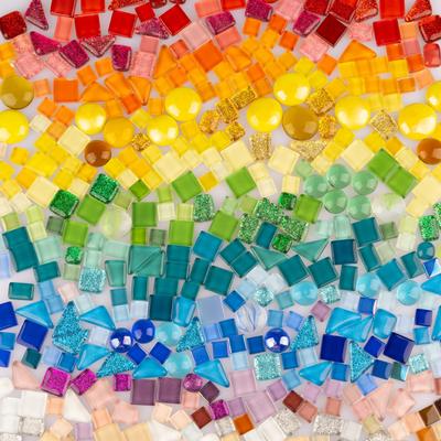500g Mosaic Tiles for Irregular Small Mosaic Glass Colorful Craft Supplies for Handmade DIY Art Bathroom Home Photo Mirrors Crafts, Pieces, Projects,