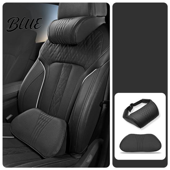 Adjustable Neck Pillow for Car Travel Universal Memory Foam Headrest Pillow Ergonomic Support Auto Breathable Nappa Leather Seat Cushion Long