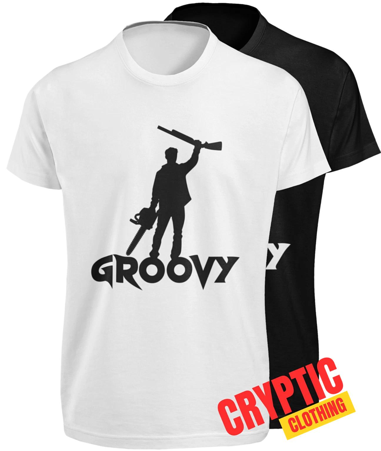 Groovy Army Of Darkness T-SHIRT Evil Dead necronomicon Funny ASH Joke GIFT TEE S