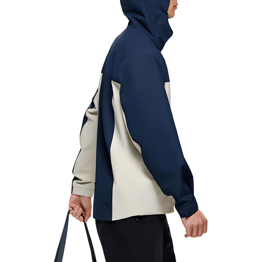 Anta Giacca Antivento Impermeabile 2.0 Giacca Outdoor con Cappuccio Uomo Giacche Blu Grigio 952437617-5