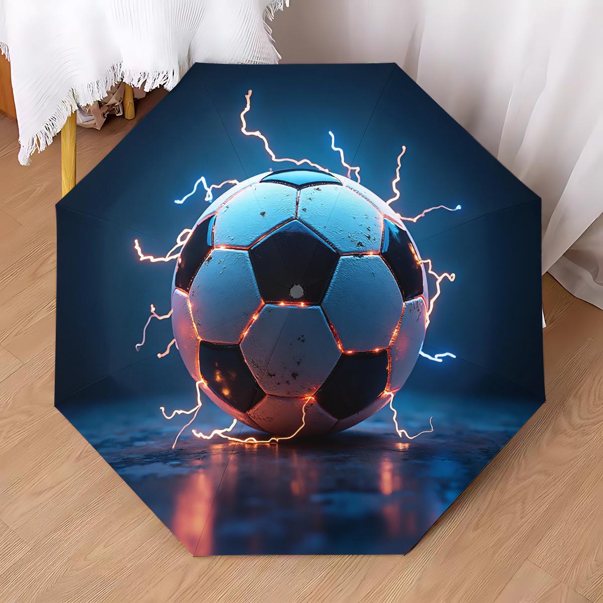 

An Automatic Open-Close Umbrella with 8 Ribs, Compact Folding Design, Lightweight And Retractable, Featuring a Lightning Footb Iron&8K