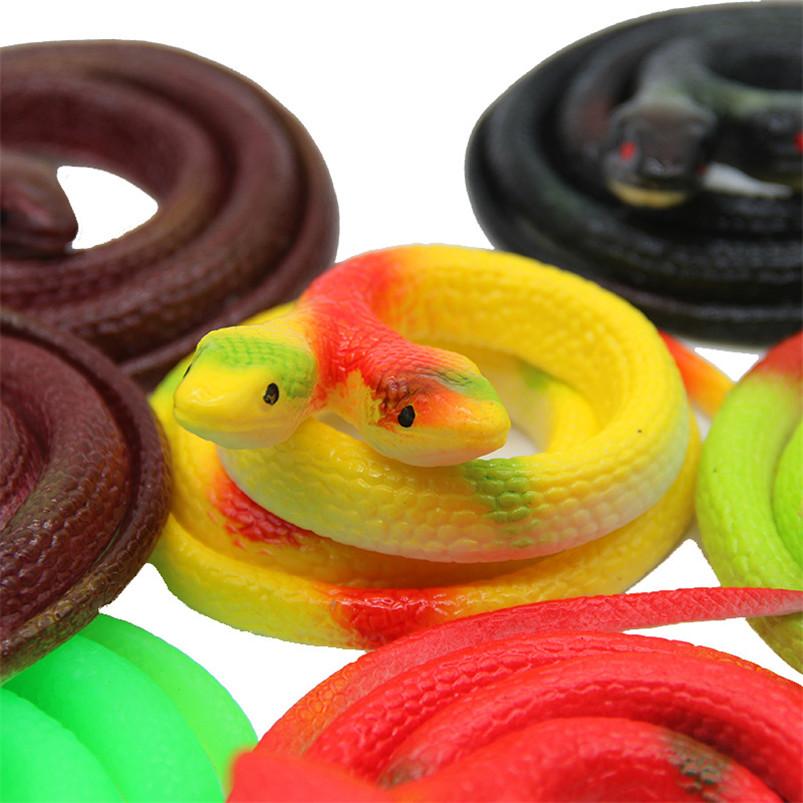 Two-headed Snake Funny Scary Tricky Prank Joke Novelty Toy 2PCS/set 75CM Simulation Rubber Soft Fake Snake Toys For Adult Boys