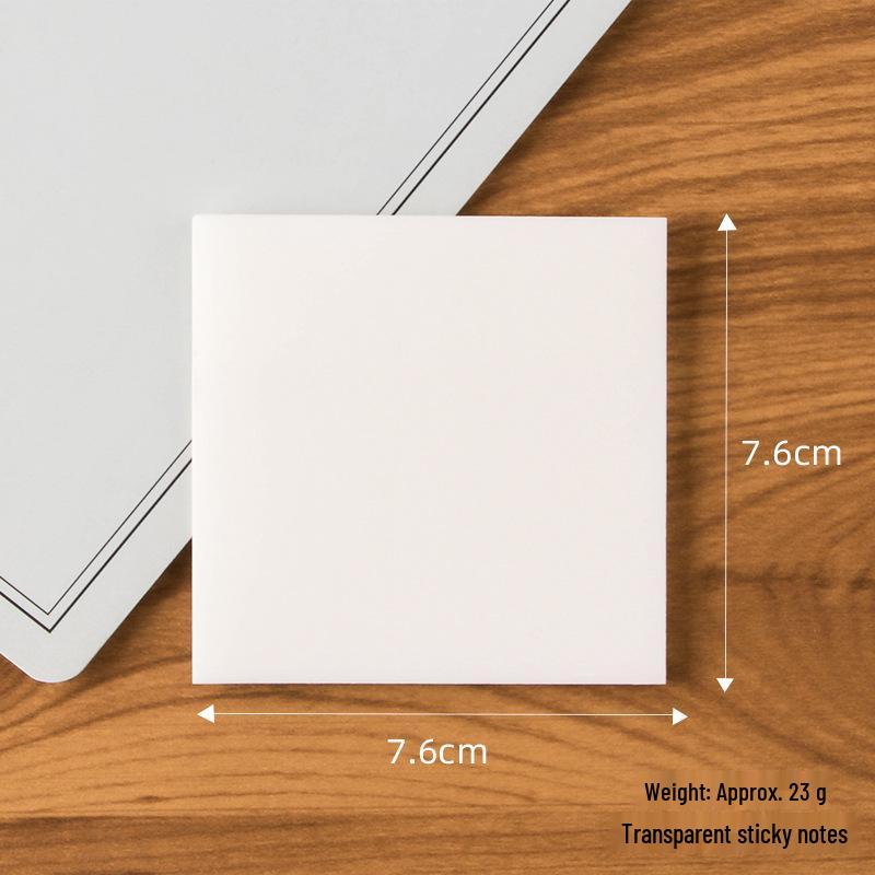 Transparent PET Sticky Notes - Student Marking Memo Paper, Creative Message & Reminder Pads, Ins Style.