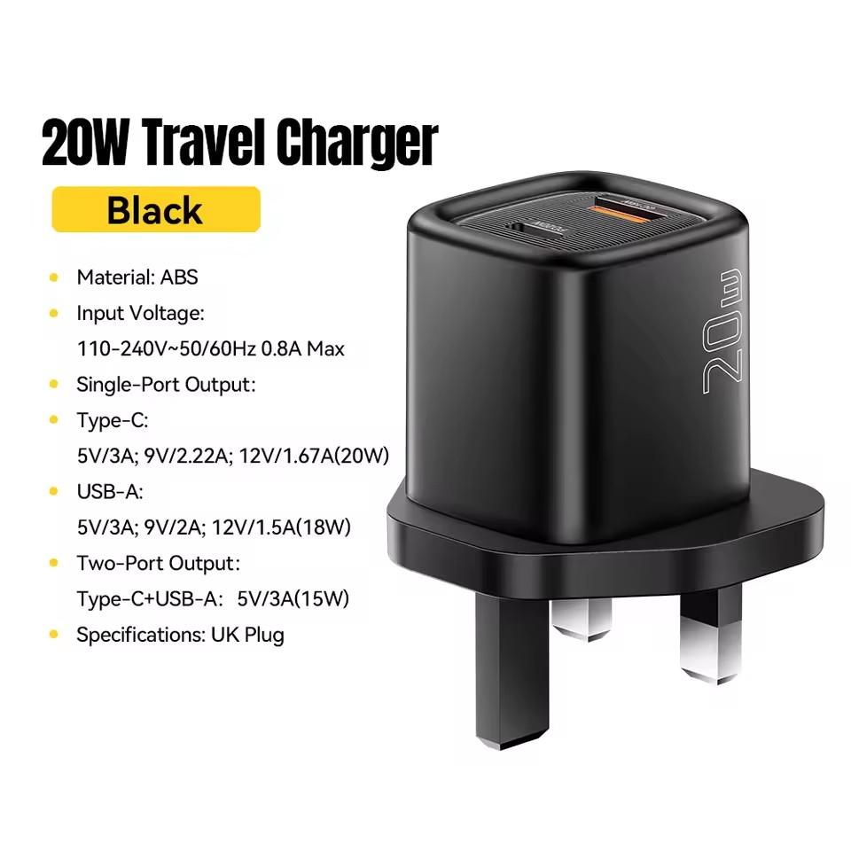 Essager 20W USB C Nabíječka Přenosná Nabíječka Typu C Podpora PD Rychlého Nabíjení Pro iPhone 16 15 14 13 12 11 Pro Max 8 Rychlá Nabíječka