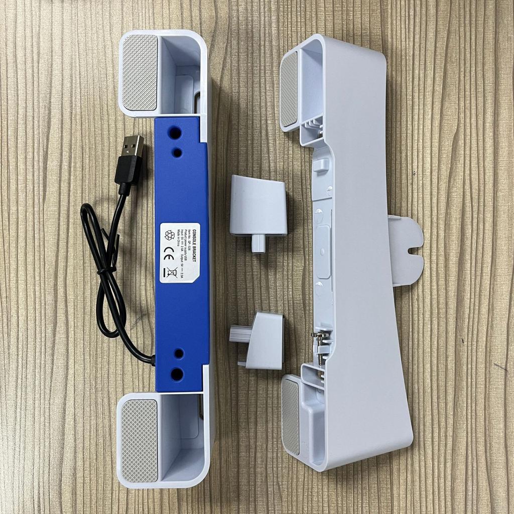 Suport de consolă pentru Sony PS5 Slim, cu 4 porturi USB 2.0, accesorii pentru suport de bază pentru console de jocuri, suport de depozitare pentru suport de birou pentru consola de jocuri