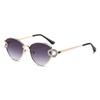 Womens Cat Eye Metal Sunglasses With Pc Lenses And Uv400 For Summer Outings
