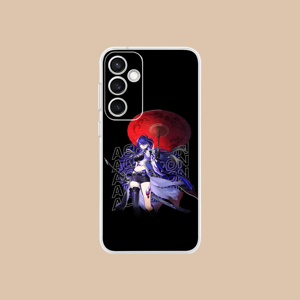 HSR Acheron Clear Mobile Phone Case for Samsung Galaxy S25 S24 S23 S22 S21Plus FE Ultra Colorful Cover
