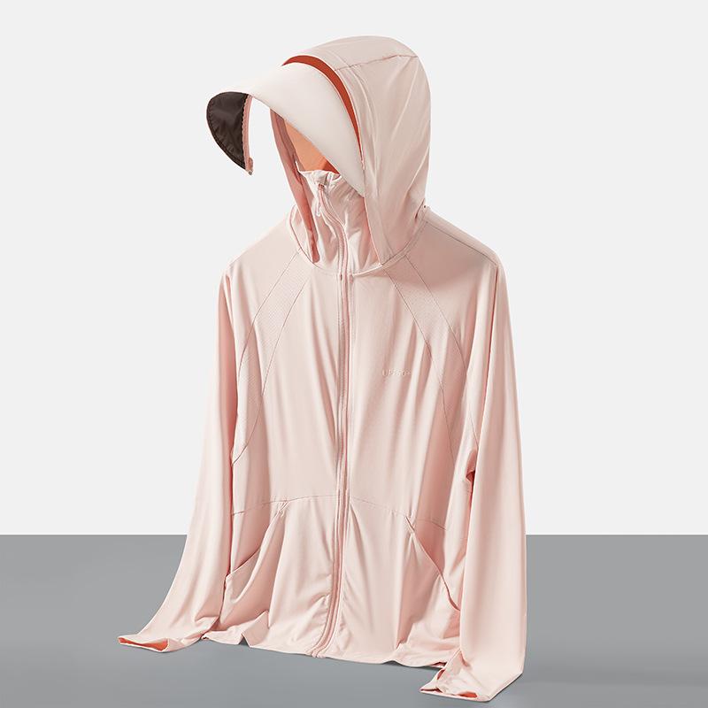 

Couple s UPF50+ Sun Protection Jacket Ice Cooling UV Protection Breathable Fishing Sun Hoodie with Detachable Brim for Women M