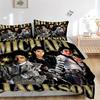 Michael Jackson Star Music Print 3Pcs Bedding Setduvet Cover With 2 Bedropillowcase Home Birthday Gift