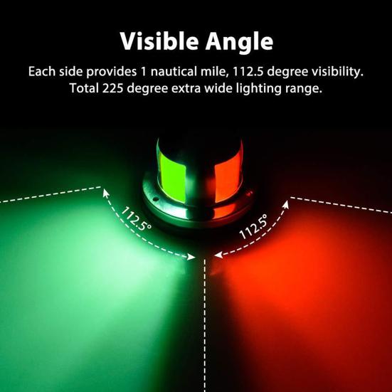 Boat Navigation Light Super Bright IP67 Waterproof Energy Saving Simple Installation LED Ship Light Accessories