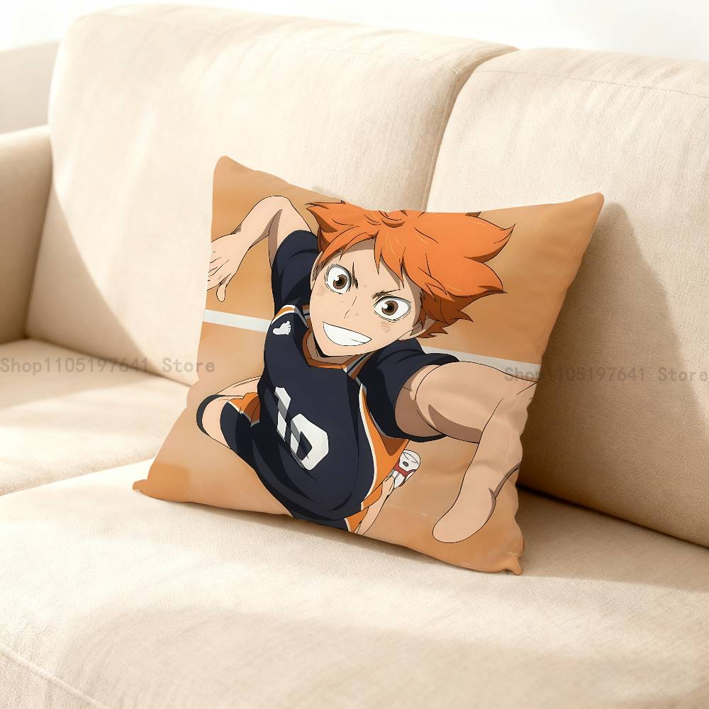 Klassische Anime H-Haikyuu Kissenbezug süße Cartoon Anime Peripherieartikel Schlafzimmer Sofa Dekorative Kissenhülle Weiche Kissenhülle