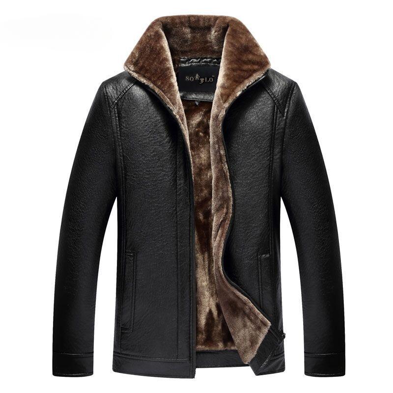 New Men's Winter Casual Fashion Leather Jackets Medium Men's Casual Leather Jackets Men's Tops