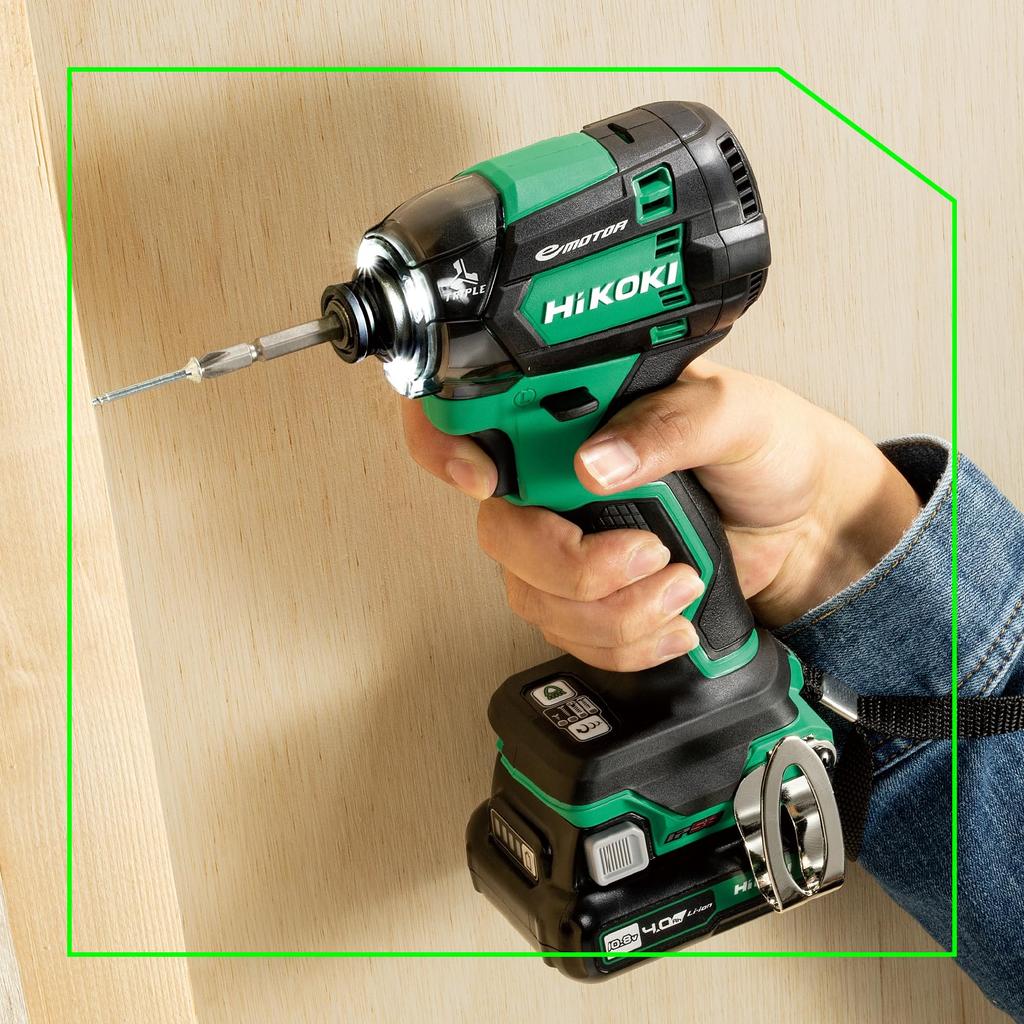 HiKOKI Cordless Impact Driver WH12DCA Aggressive Initial Repair Includes 1 and Case 10.8V Green, 1-Year Warranty, Unit, Charger, (WH12DCA(LS))